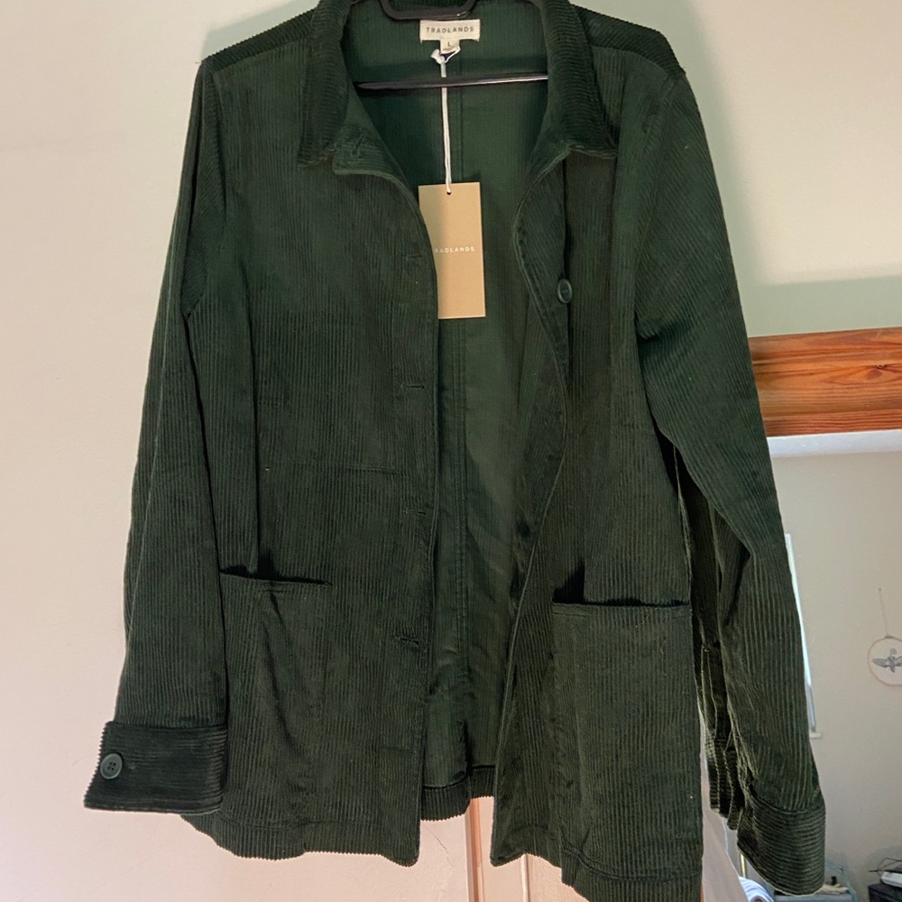 tradlands forest green corduroy chore coat - Picture 2 of 4